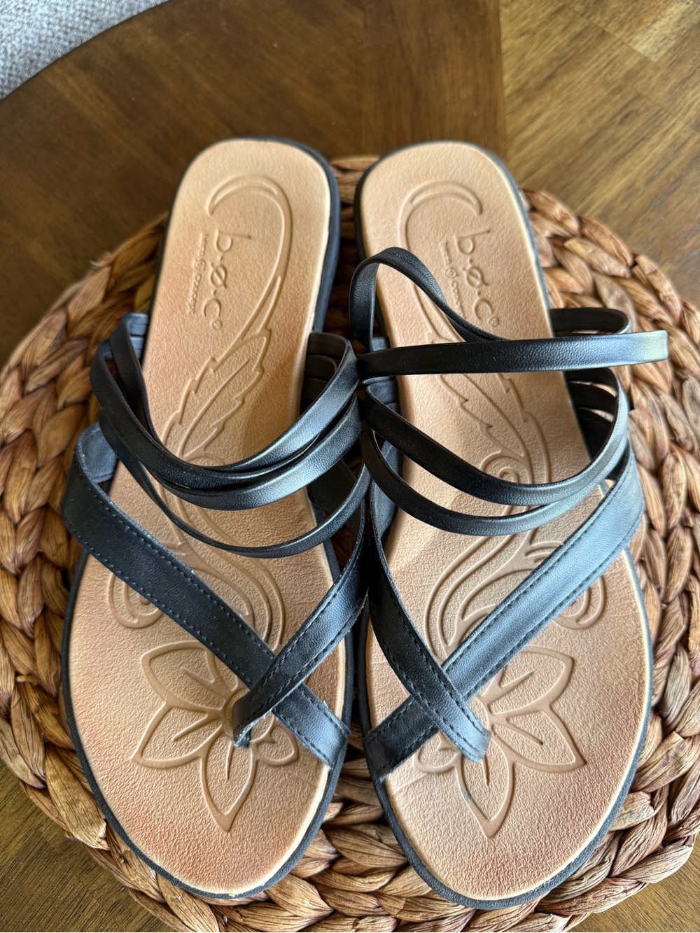 b.o.c. Black Multi-Strap Women's Sandals